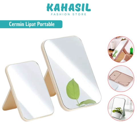 KAHASIL - Cermin Lipat Persegi Portable Kaca Rias Mirror Make Up